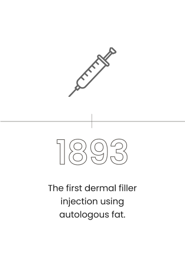 Icon of the first hyaluronic acid dermal filler.